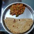 Ravisha Kaur's cooksnap of when they made Matar paneer Bhurji (Punjabi style).
