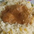 El cooksnap de jacquelin avila cuando hizo Albóndigas de berenjena en salsa roja casera...🤔🤨🙄🍆🌰🍅🌶🥕🧀🍳🍛.