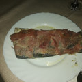 El cooksnap de Vanessa Martín Iglesias cuando hizo Lubina en papillote a la sartén con hierbas aromáticas y jamón.