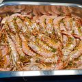 El cooksnap de Albichu cuando hizo Gambas al horno con salsa Perrins.