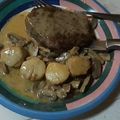 Brendon Blackwelder's cooksnap of when they made Shrimp and Sea Scallops with Oyster Mushrooms.