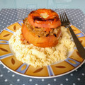 El cooksnap de Laegnur cuando hizo Tomate relleno de carne picada con cous cous.