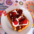 El cooksnap de Pamela Aylin Gibbs Aguilera cuando hizo Gofres con Fresas.
