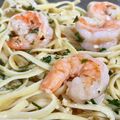 Chris Gan's cooksnap of when they made Shrimp Scampi with Linguine.
