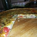 El cooksnap de Nicolás Leleo cuando hizo Tarta de jamón y queso con relleno.