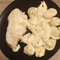 El cooksnap de Stefania Molina cuando hizo Pollo cordón blue con bechamel.