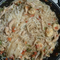 El cooksnap de Jonas Cobos cuando hizo Fideos chinos con pollo y gambas.