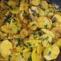 Bushra Mazhar's cooksnap of when they made Aloo Bhujiya (Potatoes).