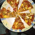 Vaishali Arora's cooksnap of when they made Pizza with readymade Pizzabase.
