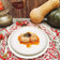 il Paola Catalano quando ha preparato Trancio di salmone al lardo su crema di zucca