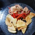 El cooksnap de miriamperez2 cuando hizo Pollo a la portuguesa con papas españolas .