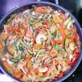 El cooksnap de jose hernandez cuando hizo Spaghetti de calabacín con gambas estilo asiático.