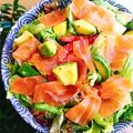 Cooksnap của Pi Ha khi họ làm theo món Xà lách bơ cá hồi