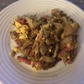 El cooksnap de Rafa Arribas cuando hizo Revuelto de setas con jamón.