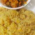 SHERIN's cooksnap of when they made பருப்பு கலவை சாதம், உருளைக்கிழங்கு வருவல்.