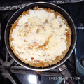 El cooksnap de Grecia Berrondo cuando hizo Masa de "pizza" de avena en sartén 🍕.