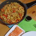 El cooksnap de Ailette E cuando hizo Wok de verduras, gambas y espaguetis.