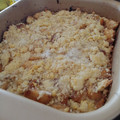 El cooksnap de Stephanie Pazos cuando hizo Crumble de manzana.