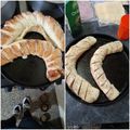 El cooksnap de Yanna De Dio cuando hizo Pan casero relleno de jamón y queso.