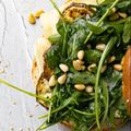 Linh's cooksnap of when they made New Jersey Eggplant Bagel with Honey Brie.