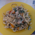 El cooksnap de Luis Felipe Alanzor cuando hizo Pasta fresca con verduras y champiñones.