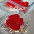 Cooksnap Aznie Khasri semasa beliau membuat Agar Agar Sirap Ros Leftover.