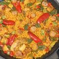 El cooksnap de @tesa.cuina cuando hizo Paella mini para tres, con albóndigas.