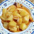 El cooksnap de Merche MR cuando hizo Patatas guisadas con sepia y gambas.