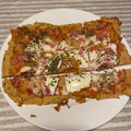 El cooksnap de monica sandoval cuando hizo Pizza casera con base de garbanzos.