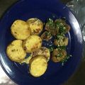 El cooksnap de Maria Florencia Alvarez cuando hizo Riñoncitos y chinchulines a la planchetta con papas.