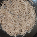 El cooksnap de Lyda Patiño cuando hizo Spaguetti a la carbonara con champignons.