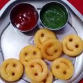 seema का कुकस्नैप जब उन्होंने पोटैटो स्माइली (potato smiley recipe in hindi) बनाया था।