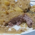 El cooksnap de Carolina Marquez cuando hizo Carre de cerdo a la cerveza negra con mostaza.