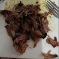 El cooksnap de Andrea Quintero cuando hizo Carne desmechada.