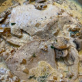 El cooksnap de astrid badia cuando hizo Filete de lomo de cerdo con salsa de champiñones portobello.