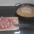El cooksnap de Luis Blanco Merino cuando hizo Paella de berenjena y salchichas (carne).