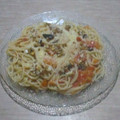 El cooksnap de Lady Marmalade cuando hizo Pasta con tomate ajo nueces y queso.