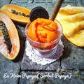Cooksnap dari iiswatizain untuk resep Es krim blender pepaya (sorbet)