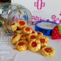 Cooksnap dari Ilah Nursika untuk resep Thumbprint cookies whit cheese (selai stawberry+blueberry)