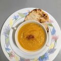 El cooksnap de Mónica San Martín cuando hizo Crema de zapallo con queso crema.