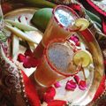 Lovely Agrawal's cooksnap of when they made AAM PANNA with fresh mint leaves and JAGGERY.