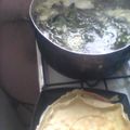 El cooksnap de Leandro Morales cuando hizo Canelones de acelga y picadillo. salsa con carne picada.