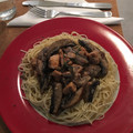 El cooksnap de paulapl cuando hizo Spaghettis con salmón y champiñones.