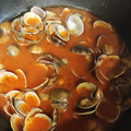 El cooksnap de Ángel cuando hizo Almejas picantonas con tomate frito IBSA.