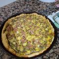 El cooksnap de Flavia cuando hizo Torta de jamón y queso con huevo.