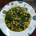 El cooksnap de Laura Teivonen cuando hizo Espinacas con garbanzos.