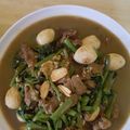 Cooksnap dari Aprilia R. Riadini untuk resep Kangkung cah sapi dan telur puyuh