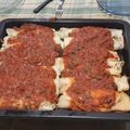 El cooksnap de K-y Becerra cuando hizo Canelones de acelga y ricota con salsa mixta.