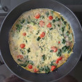 El cooksnap de Silvi cuando hizo Fritatta de grelos y tomatitos.