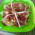 El cooksnap de ni.uman cuando hizo Carpaccio de melón con crujiente de jamón.